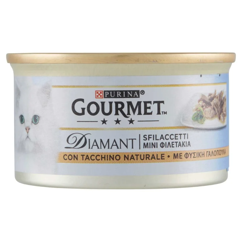 Храна за котки Purina Gourmet Diamant пуешко филе, консерва 85 г