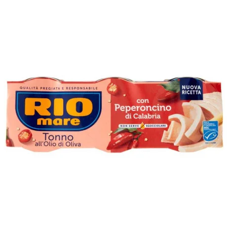 Риба тон Rio Mare с лют червен пипер 3х65 г