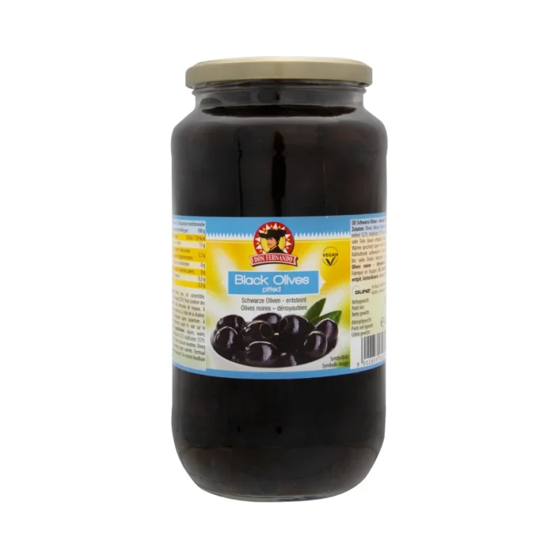 Черни маслини Don Fernando без костилка, буркан 920 г - Don Fernando