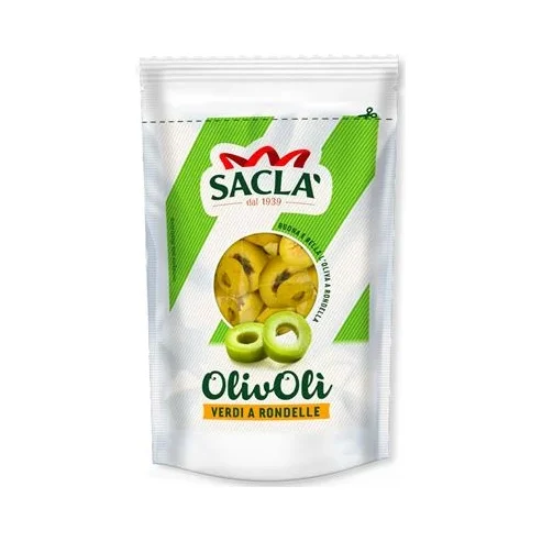 Маслини Sacla Rondelle на кръгчета, плик 85 г