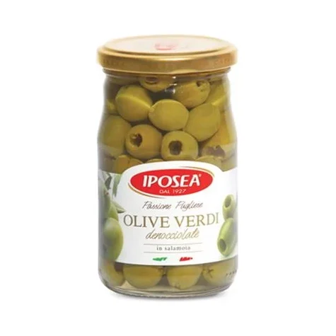 Зелени маслини Iposea Olive Verdi без костилка, буркан 290 г - IPOSEA