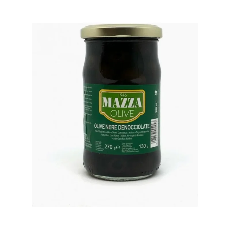 Черни маслини Mazza без костилка, буркан 300 мл