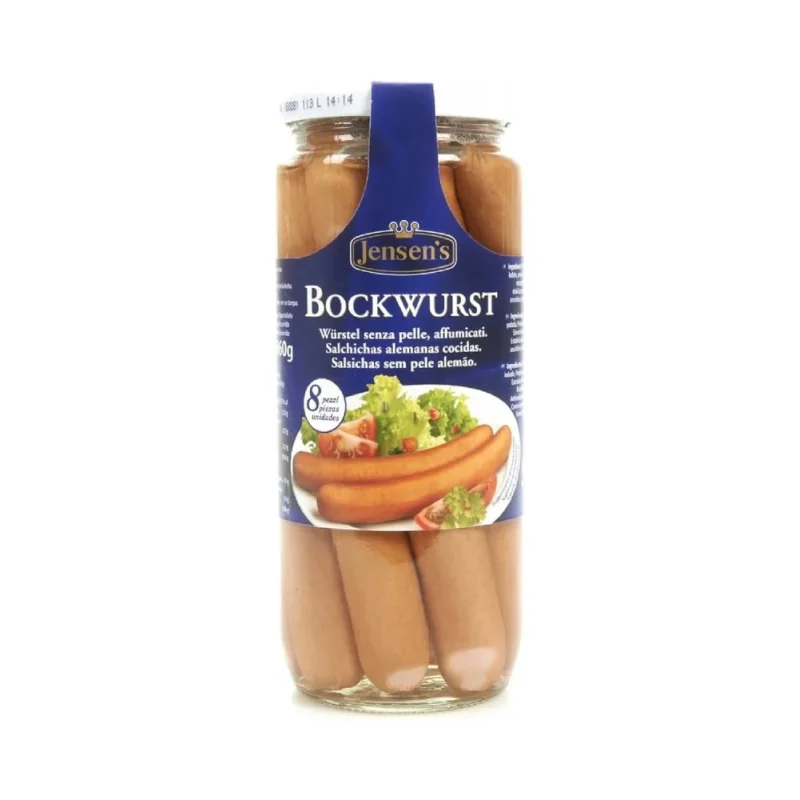 Вурстчета без кожа Bockwurst Jensens, стъкло 380 г - Bockwurst