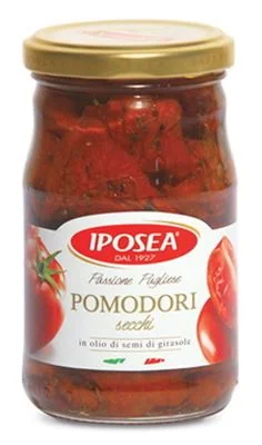 Сушени домати Iposea в слънчогледово олио, стъкло 280 г