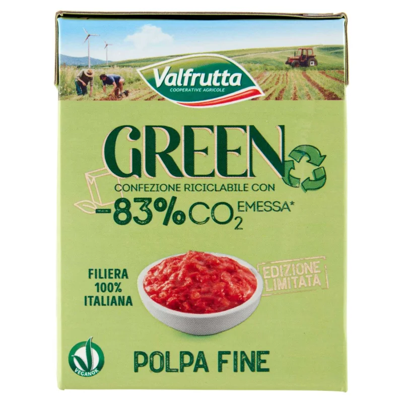 Доматен сос Valfrutta Green Polpa Fine, тетрапак 390 г