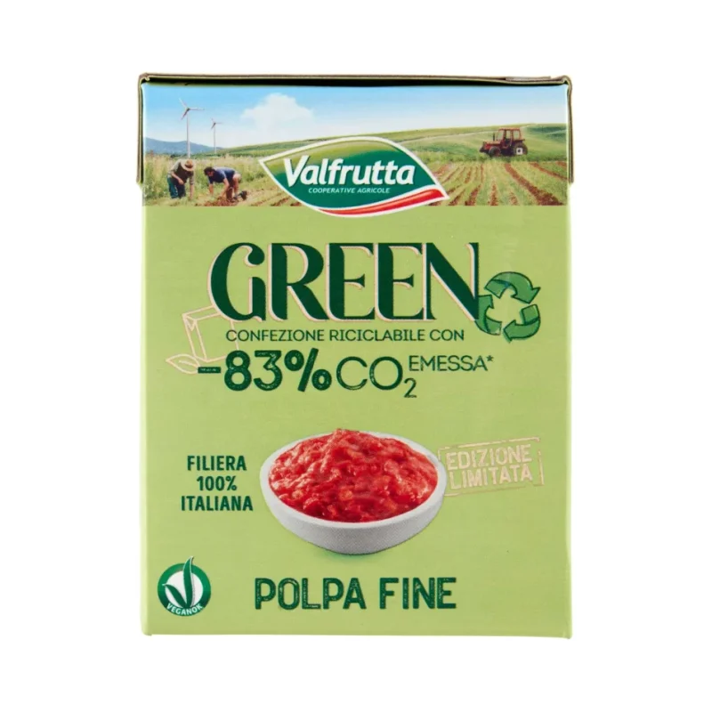 Доматен сос Valfrutta Green Polpa Fine, тетрапак 390 г - Valfrutta