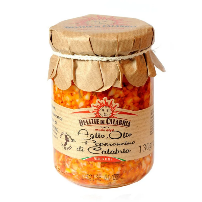 Пикантна разядка с чили чушки, чесън и зехтин Delizie Di Calabria 130 г