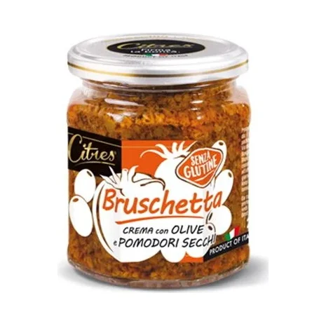Пикантен сос-паста от маслини и сушени домати Citres Bruschetta, стъкло 200 г - Citres