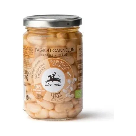 Био бял боб Alce Nero Cannellini, стъкло 300 г - Alce Nero