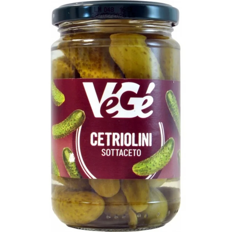 Кисели краставички Vege в оцет, стъкло 290 г