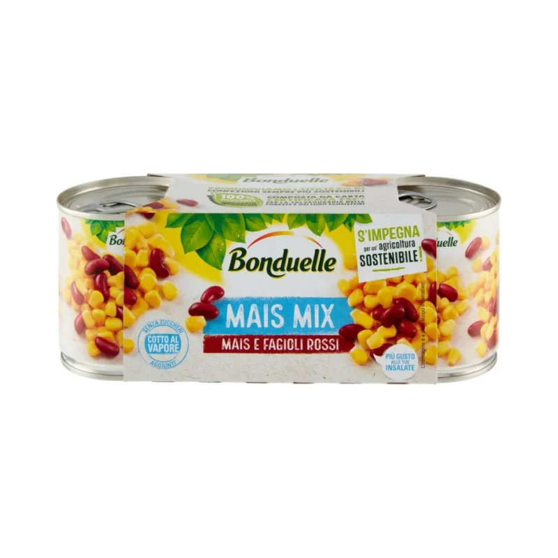 Царевица с червен боб Bonduelle, консерва 3х170 г - Bonduelle
