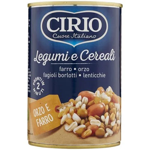Боб с леща и зърнени култури Cirio, консерва 410 г
