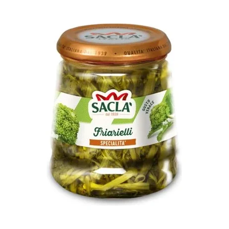 Броколи в слънчогледово олио Sacla Friarielli, стъкло 280 г - Sacla