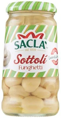 Мариновани гъби Sacla в слънчогледово олио, стъкло 290 г