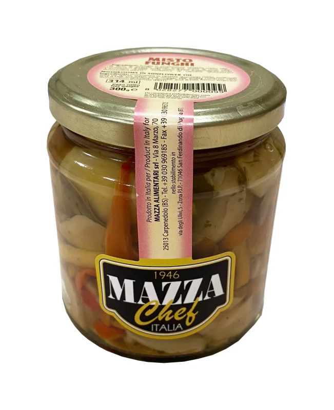 Микс гъби Mazza в слънчогледово олио, стъкло 300 г