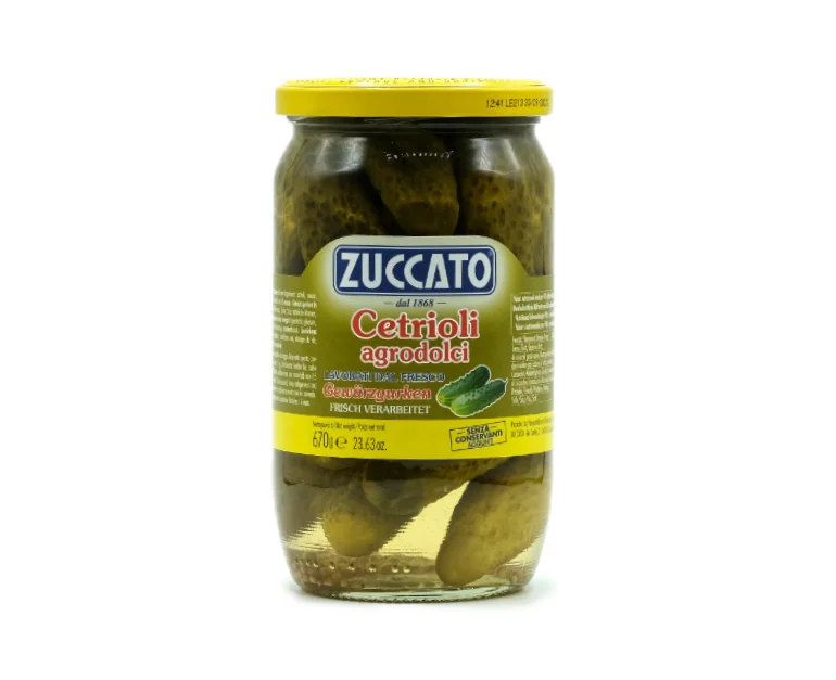 Кисели краставички Zuccato 720 г, стъкло