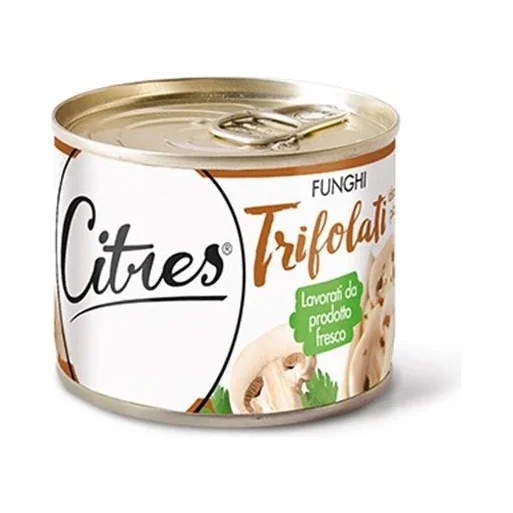 Гъби в слънчогледово олио Citres Funghi Trifolati, консерва 180 г - Citres