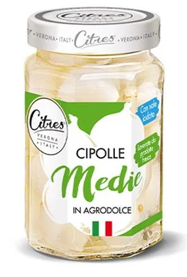 Бели лукчета Citres Cipolle Medie с оцет, стъкло 290 г