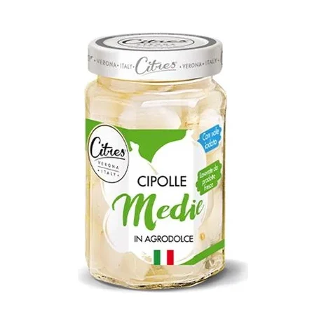 Бели лукчета Citres Cipolle Medie с оцет, стъкло 290 г