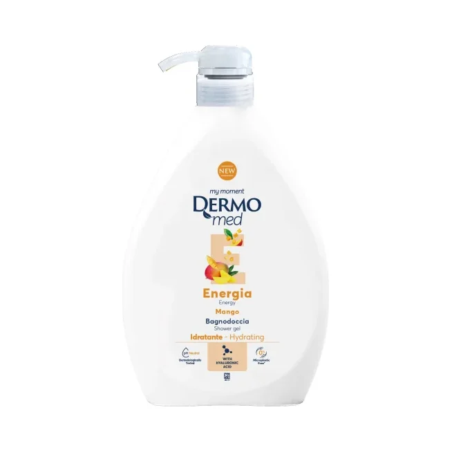 Душ гел Dermomed Energy Mango /помпа/ 1 л - DERMOMED