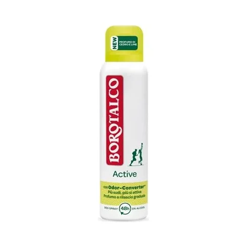Дезодорант Borotalco Attivo Cedar And Lime /жълт/, 150 мл - Borotalco