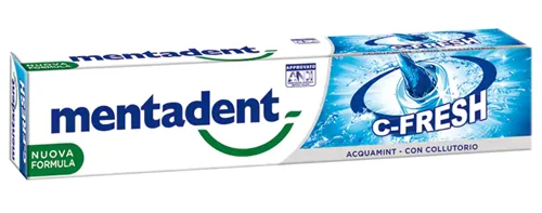 Паста за зъби Mentadent C-Fresh с активен въглен 75 мл - Mentadent