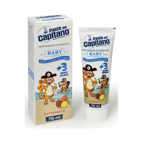Детска паста за зъби Capitano Baby 3+г. Tutti Frutti, 75 мл - Capitano