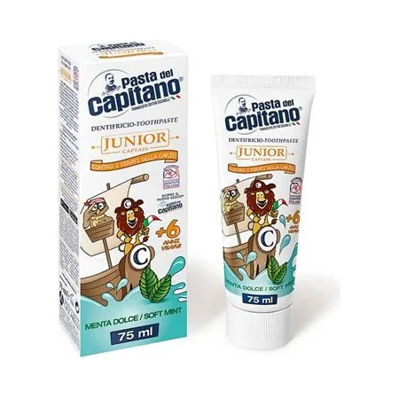Паста за зъби Capitano Junior Menta + 6 г, 75 мл - Capitano