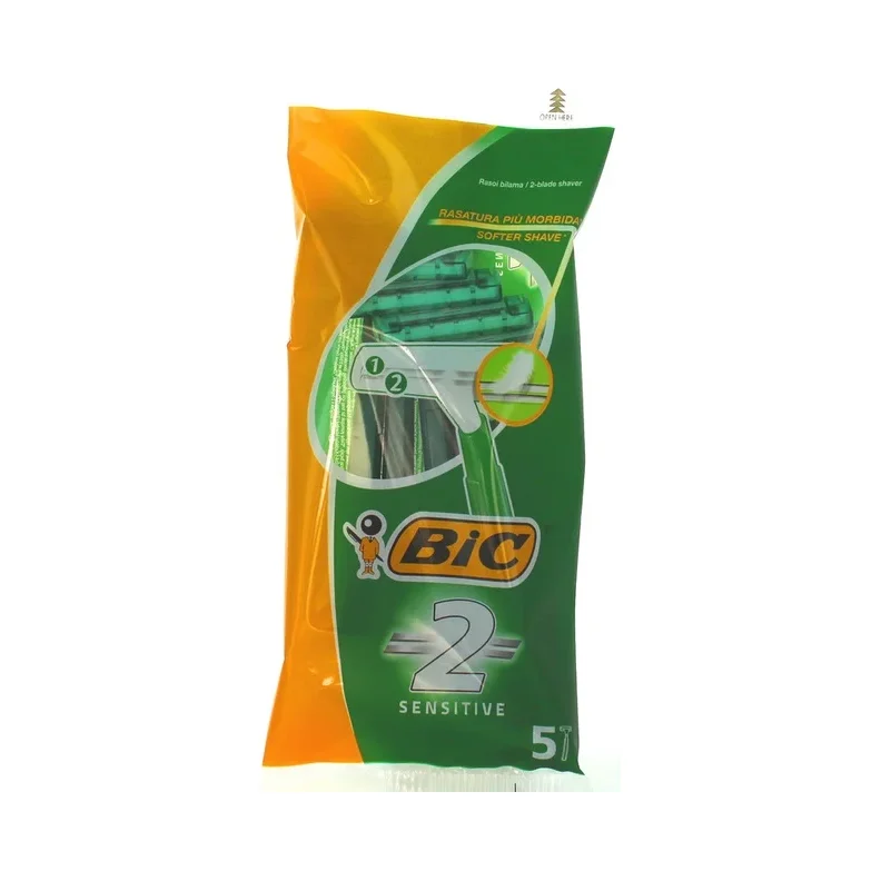 Самобръсначки Bic 2 Sensitive Gnr 5 бр в плик /зелени/ - Bic