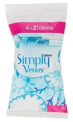 Самобръсначки Gillette Venus 2 Simply, плик 4+2 бр