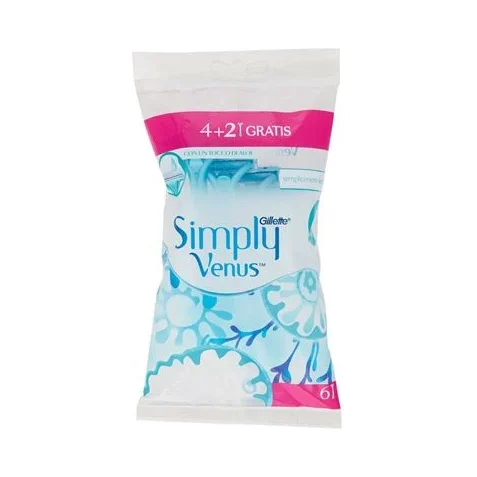 Самобръсначки Gillette Venus 2 Simply, плик 4+2 бр - GILLETTE