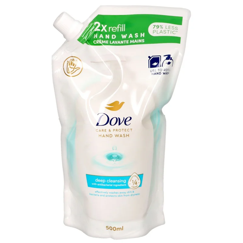 Течен сапун Dove Care & Protect Deep Cleaning пълнител, 500 мл
