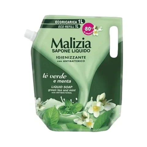 Течен сапун Malizia мента пълнител, 1 л - Malizia