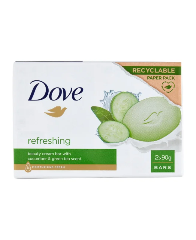 Тоалетен сапун Dove краставица и зелен чай 2х90 г