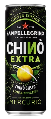 Безалкохолна напитка San Pellegrino Chino Extra лимон и джинджифил, кен 330 мл