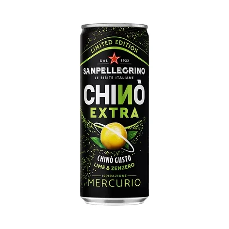 Безалкохолна напитка San Pellegrino Chino Extra лимон и джинджифил, кен 330 мл