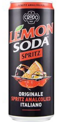 Безалкохолна напитка Crodo Spritz лимон с вкус на аперол 330 мл, кен