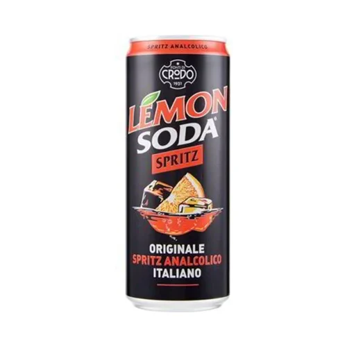 Безалкохолна напитка Crodo Spritz лимон с вкус на аперол 330 мл, кен
