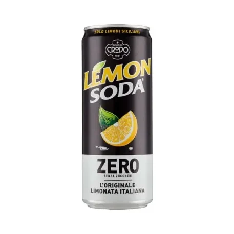 Газирана напитка Crodo Lemon Soda лимон без захар, кен 330 мл - Lemon soda