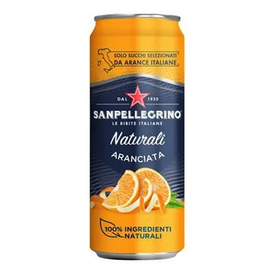 Безалкохолна напитка San Pellegrino Aranciata, кен 330 мл
