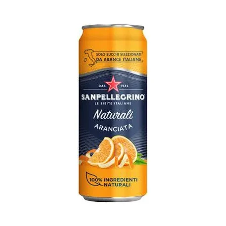 Безалкохолна напитка San Pellegrino Aranciata, кен 330 мл - SAN PELLEGRINO