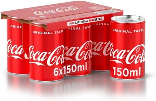 Безалкохолно Coca Cola Mini Sleek, кен 6х150 мл