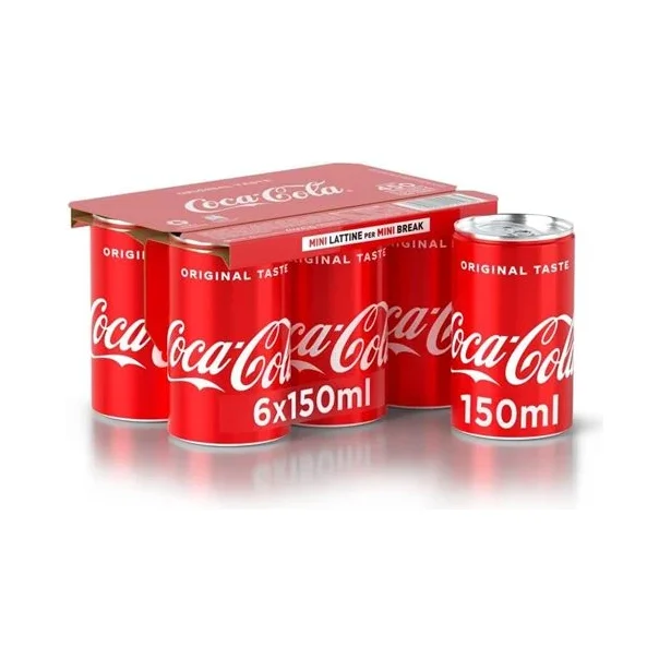 Безалкохолно Coca Cola Mini Sleek, кен 6х150 мл - Coca-Cola