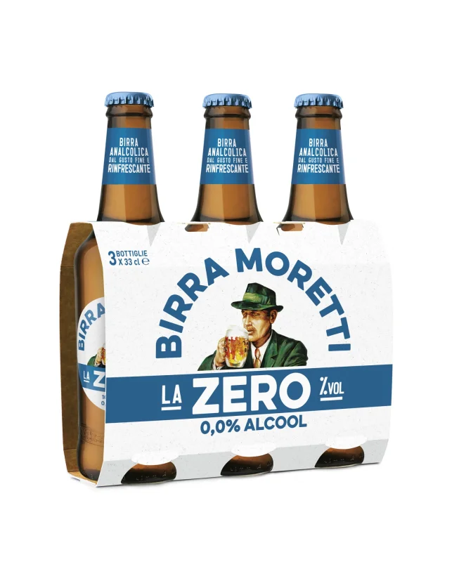 Безалкохолна бира Moretti Zero Vol.0° 3х330 мл