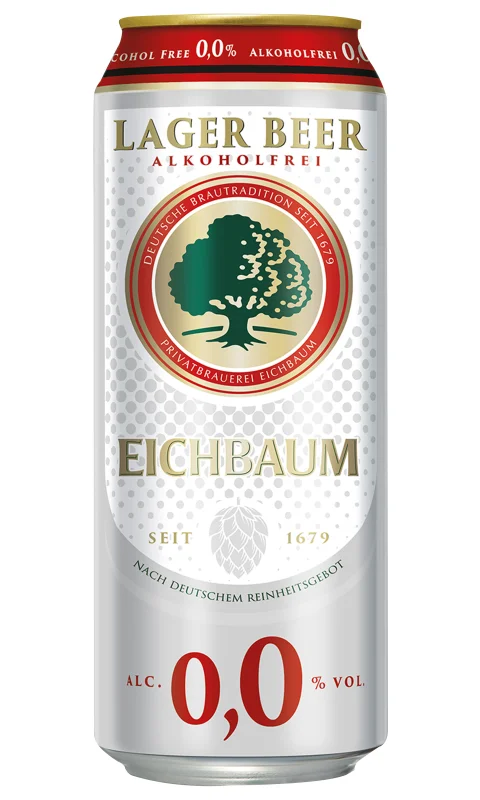 Безалкохолна бира Lager Eichbaum 0.0% кен 500 мл