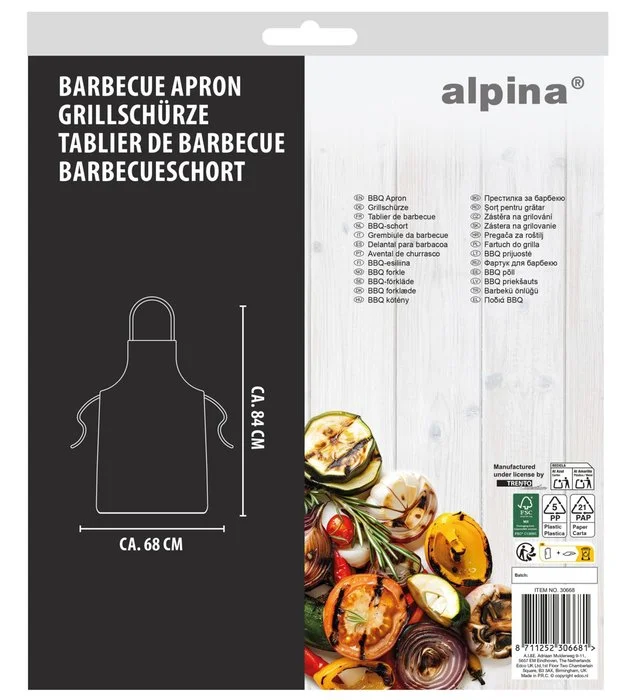 Черна престилка за барбекю Alpina - Alpina
