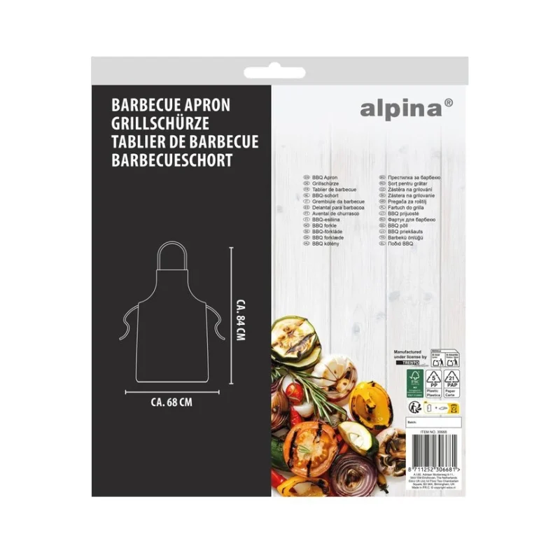 Черна престилка за барбекю Alpina - Alpina