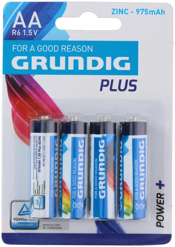 Батерии Grundig Aa/R6 zinc 975mah, 4 бр