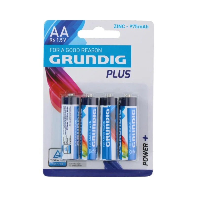Батерии Grundig Aa/R6 zinc 975mah, 4 бр - Grundig