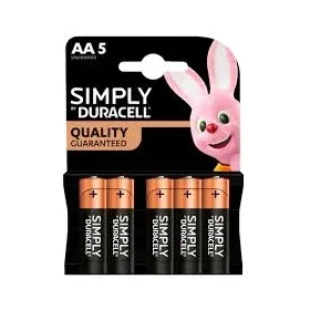 Батерии Duracell Simply Aa, 5 бр - DURACELL